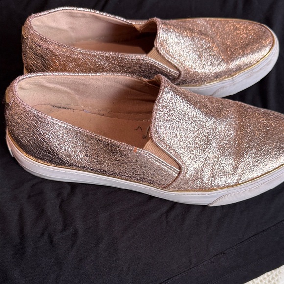 Guess Women's Rose Gold Slip-On Sneakers - Picture 1 of 4